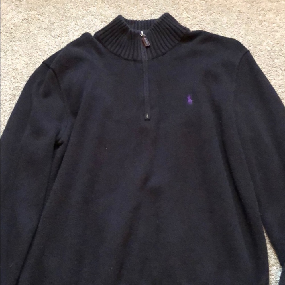 Polo half zip sweater